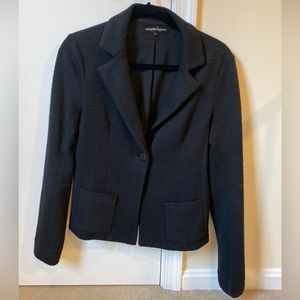 Nanette Lepore black cotton blend blazer size 8